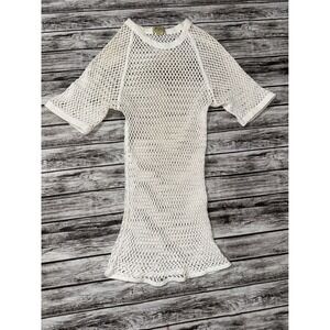 L.L. Bean Vintage Norse Net Mesh Fishnet Shirt Size Large 42-44